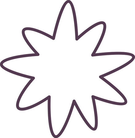 Lined Star Doodleのイラスト素材