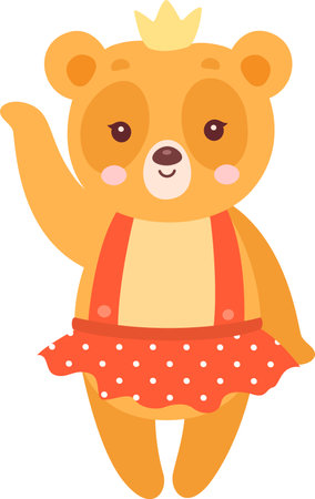 Female Bear In Dressのイラスト素材