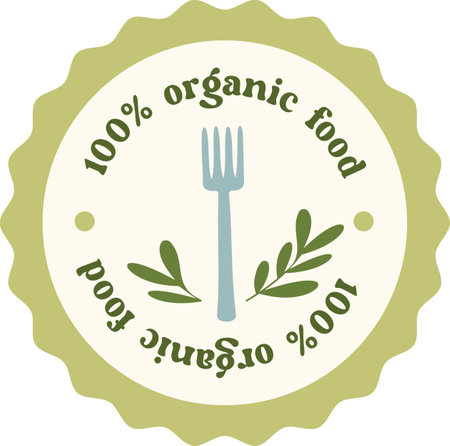 Organic Food Bannerのイラスト素材