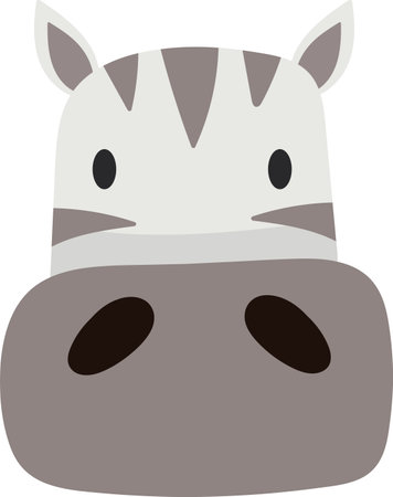 Zebra Animal Headのイラスト素材