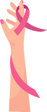 Breast Cancer Awareness Handのイラスト素材