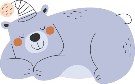 Bear Sleeping Animalのイラスト素材