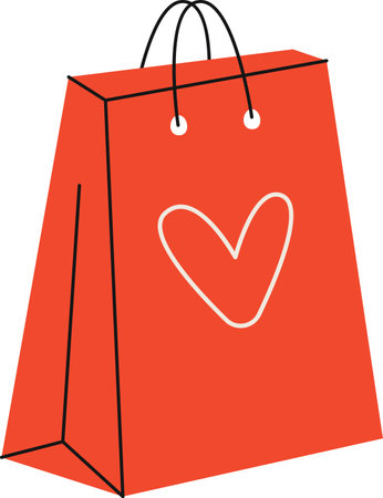 Shopping Paper Bagのイラスト素材
