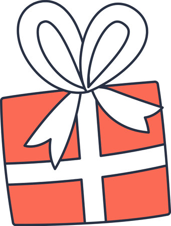 Gift Box Doodleのイラスト素材