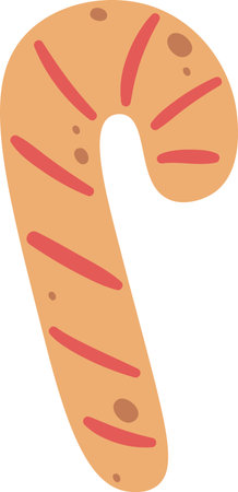 Gingerbread Candy Stick Cookieのイラスト素材