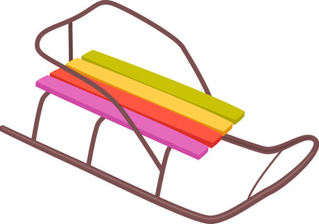 Snow Sledge Iconのイラスト素材