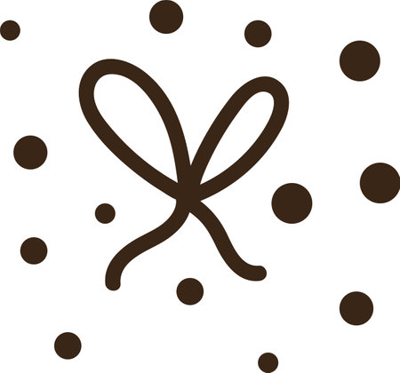 Decorative Bow With Dotsのイラスト素材