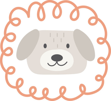 Dog Face Portraitのイラスト素材