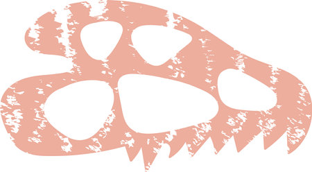 Dinosaur Skull Silhouetteのイラスト素材