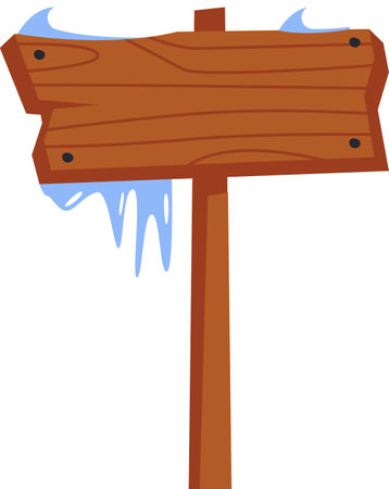 Christmas Wooden Signboardのイラスト素材
