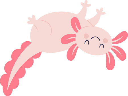 Axolotl Funny Amphibianのイラスト素材