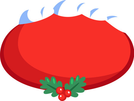 Christmas Round Signboardのイラスト素材