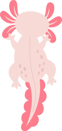 Axolotl Funny Amphibianのイラスト素材