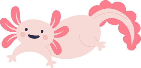 Axolotl Funny Amphibianのイラスト素材