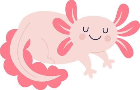 Axolotl Funny Amphibianのイラスト素材