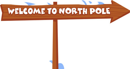 North Pole Christmas Signboard