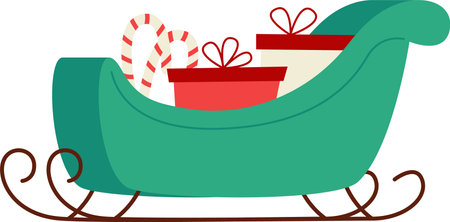 Santa Sleigh With Giftsのイラスト素材