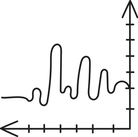 Linear Chart Doodleのイラスト素材