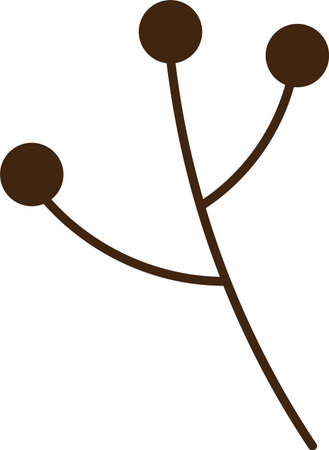 Twig With Berries Doodleのイラスト素材