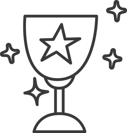 Winner Cup Doodleのイラスト素材