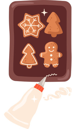 Creaming Cookies In Baking Formのイラスト素材