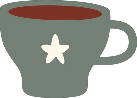Tea Cup With Starのイラスト素材