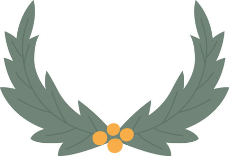 Berries With Leaves Branch Frameのイラスト素材