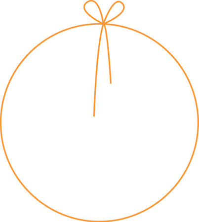 Round Frame With Bowのイラスト素材