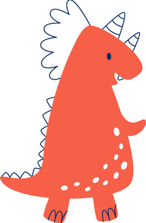 Cute Childish Dinosaurのイラスト素材