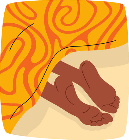 Legs Under Blanketのイラスト素材