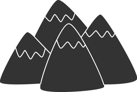 Mountains Doodle Landscapeのイラスト素材