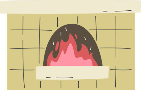 Home Fireplaces Burningのイラスト素材