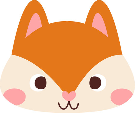 Fox Animal Faceのイラスト素材