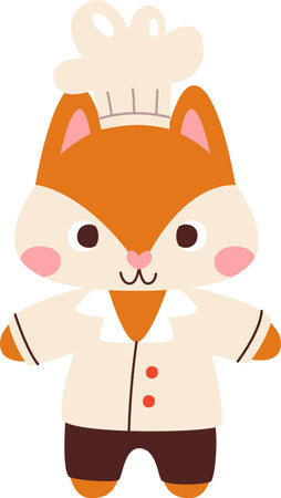 Fox Chef Characterのイラスト素材