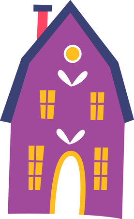 Residential House Buildingのイラスト素材