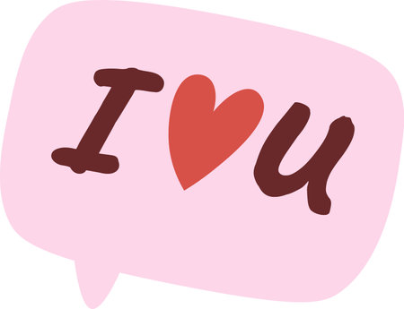 I Love You Speech Bubbleのイラスト素材