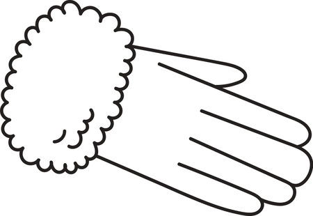 Women Glove Outlineのイラスト素材