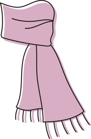 Scarf Accessory Linedのイラスト素材