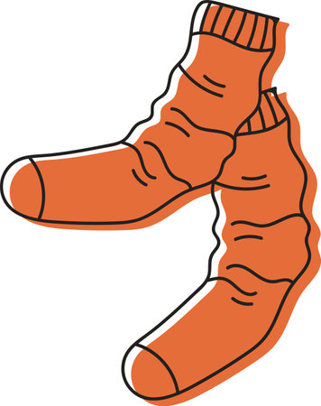 Socks Clothes Linedのイラスト素材