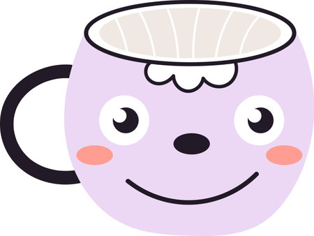 Cup With Faceのイラスト素材