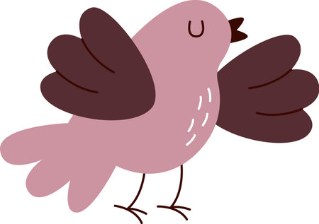 Autumn Bird Hand Drawnのイラスト素材