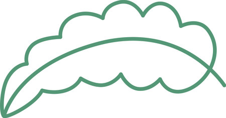 Leaf Painting Outlineのイラスト素材