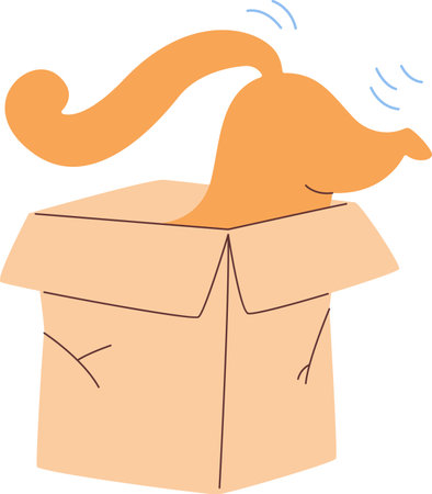 Cat In Boxのイラスト素材