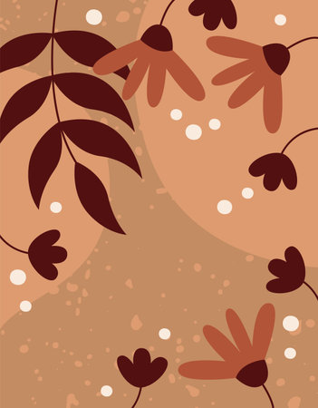 Grunge Abstract Splashed Floral Background Templateのイラスト素材