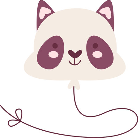 Cute Raccoon Face Balloonのイラスト素材