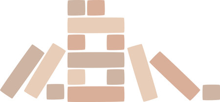 Wooden Tower Game Collapsingのイラスト素材