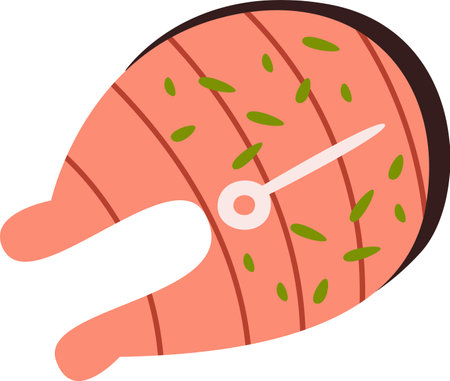 Salmon Fish Filletのイラスト素材