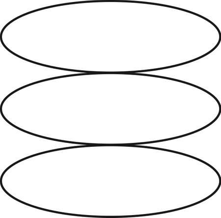 Ovals Geometric Lined Shapeのイラスト素材