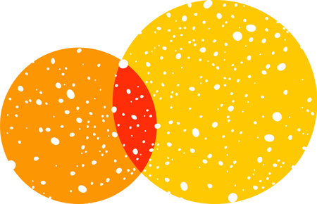 Geometric Circles Risograph Effectのイラスト素材