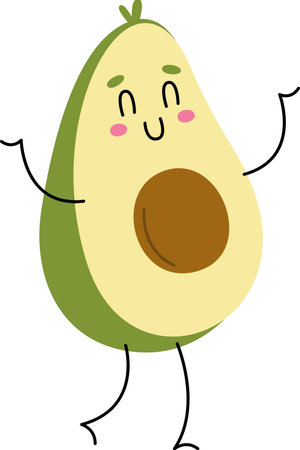 Avocado Character Dreamingのイラスト素材